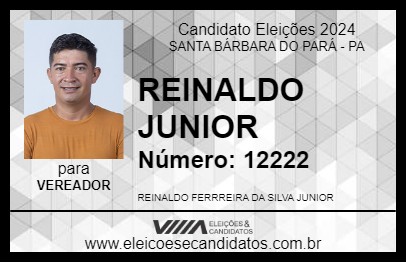 Candidato REINALDO JUNIOR 2024 - SANTA BÁRBARA DO PARÁ - Eleições