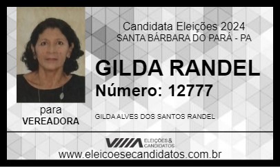 Candidato GILDA RANDEL 2024 - SANTA BÁRBARA DO PARÁ - Eleições