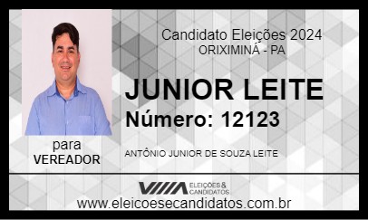 Candidato JUNIOR LEITE 2024 - ORIXIMINÁ - Eleições