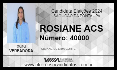 Candidato ROSIANE ACS 2024 - SÃO JOÃO DA PONTA - Eleições