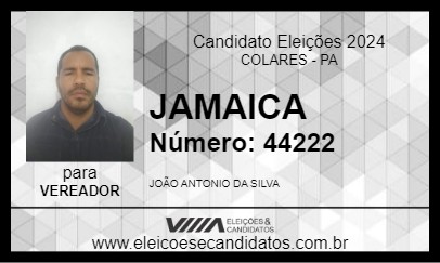 Candidato JAMAICA  2024 - COLARES - Eleições