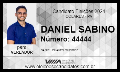 Candidato DANIEL SABINO  2024 - COLARES - Eleições