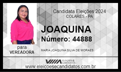 Candidato JOAQUINA  2024 - COLARES - Eleições