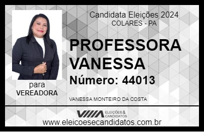 Candidato PROFESSORA VANESSA 2024 - COLARES - Eleições