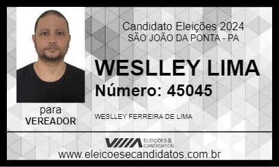 Candidato WESLLEY LIMA 2024 - SÃO JOÃO DA PONTA - Eleições