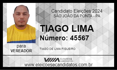 Candidato TIAGO LIMA 2024 - SÃO JOÃO DA PONTA - Eleições