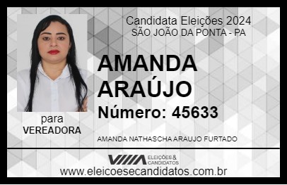 Candidato AMANDA ARAÚJO 2024 - SÃO JOÃO DA PONTA - Eleições