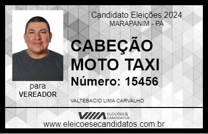 Candidato CABEÇÃO MOTO TAXI 2024 - MARAPANIM - Eleições