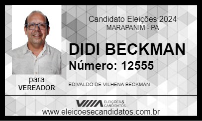 Candidato DIDI BECKMAN 2024 - MARAPANIM - Eleições