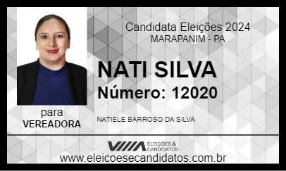 Candidato NATI SILVA 2024 - MARAPANIM - Eleições