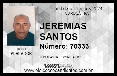 Candidato JEREMIAS SANTOS 2024 - CURUÇÁ - Eleições