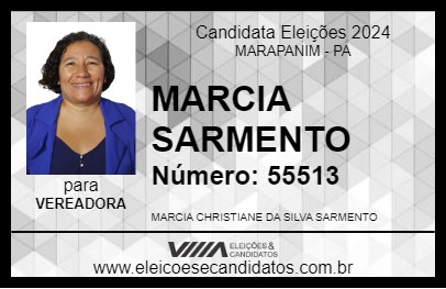 Candidato MARCIA SARMENTO 2024 - MARAPANIM - Eleições