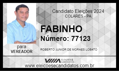 Candidato FABINHO 2024 - COLARES - Eleições