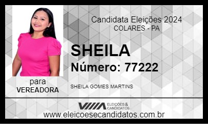 Candidato SHEILA 2024 - COLARES - Eleições