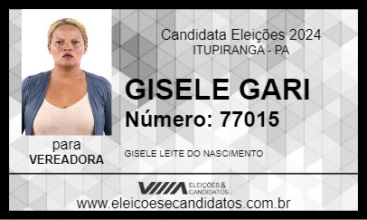 Candidato GISELE GARI 2024 - ITUPIRANGA - Eleições