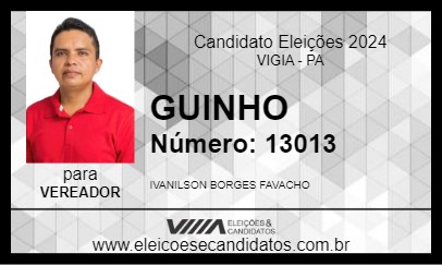 Candidato GUINHO 2024 - VIGIA - Eleições