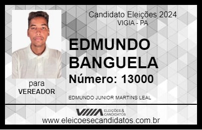 Candidato EDMUNDO BANGUELA 2024 - VIGIA - Eleições