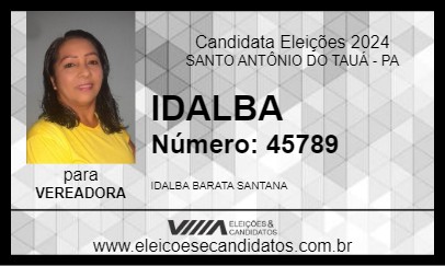 Candidato IDALBA 2024 - SANTO ANTÔNIO DO TAUÁ - Eleições