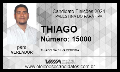 Candidato THIAGO 2024 - PALESTINA DO PARÁ - Eleições