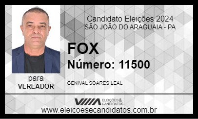 Candidato FOX 2024 - SÃO JOÃO DO ARAGUAIA - Eleições