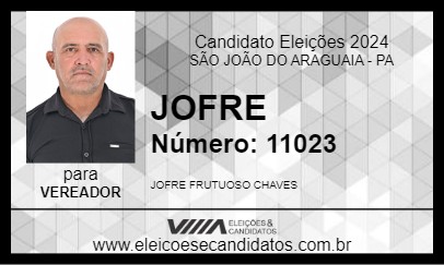 Candidato JOFRE 2024 - SÃO JOÃO DO ARAGUAIA - Eleições