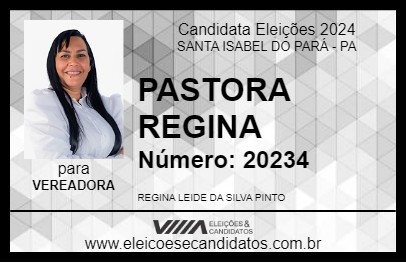 Candidato PASTORA REGINA 2024 - SANTA ISABEL DO PARÁ - Eleições