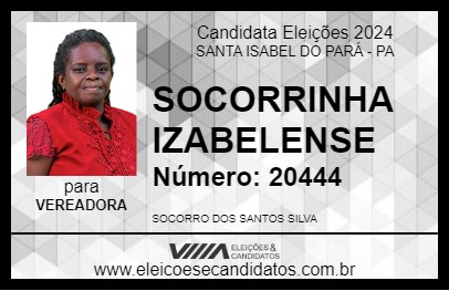 Candidato SOCORRINHA IZABELENSE 2024 - SANTA ISABEL DO PARÁ - Eleições