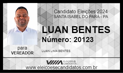 Candidato LUAN BENTES 2024 - SANTA ISABEL DO PARÁ - Eleições