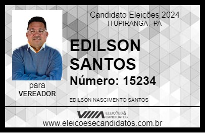 Candidato EDILSON SANTOS 2024 - ITUPIRANGA - Eleições