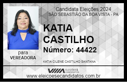 Candidato KATIA CASTILHO 2024 - SÃO SEBASTIÃO DA BOA VISTA - Eleições