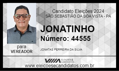 Candidato JONATINHO 2024 - SÃO SEBASTIÃO DA BOA VISTA - Eleições