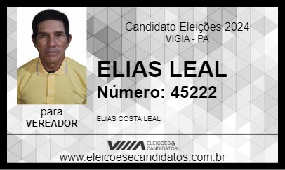 Candidato ELIAS LEAL 2024 - VIGIA - Eleições