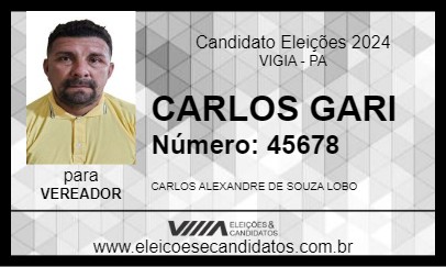 Candidato CARLOS GARI 2024 - VIGIA - Eleições