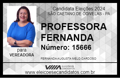 Candidato PROFESSORA FERNANDA 2024 - SÃO CAETANO DE ODIVELAS - Eleições