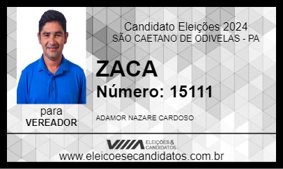 Candidato ZACA 2024 - SÃO CAETANO DE ODIVELAS - Eleições