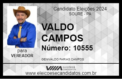 Candidato VALDO CAMPOS 2024 - SOURE - Eleições