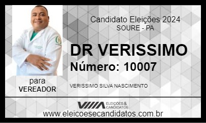 Candidato DR VERISSIMO 2024 - SOURE - Eleições