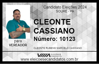 Candidato CLEONTE CASSIANO 2024 - SOURE - Eleições