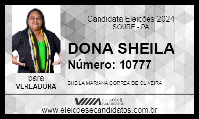 Candidato DONA SHEILA 2024 - SOURE - Eleições