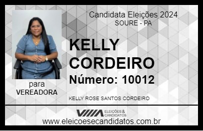 Candidato KELLY CORDEIRO 2024 - SOURE - Eleições