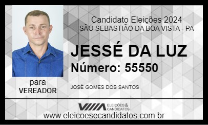 Candidato JESSÉ DA LUZ 2024 - SÃO SEBASTIÃO DA BOA VISTA - Eleições