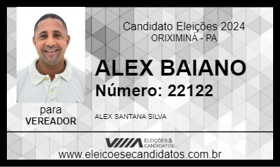 Candidato ALEX BAIANO 2024 - ORIXIMINÁ - Eleições