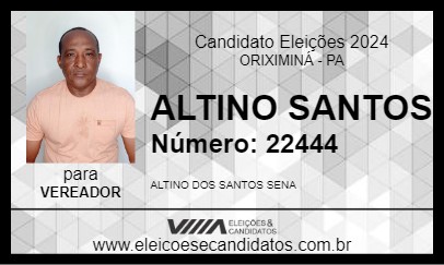 Candidato ALTINO SANTOS 2024 - ORIXIMINÁ - Eleições