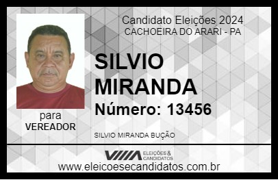 Candidato SILVIO MIRANDA 2024 - CACHOEIRA DO ARARI - Eleições