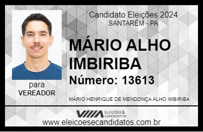 Candidato MÁRIO ALHO IMBIRIBA 2024 - SANTARÉM - Eleições