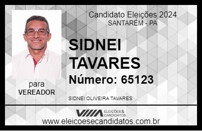 Candidato SIDNEI TAVARES 2024 - SANTARÉM - Eleições