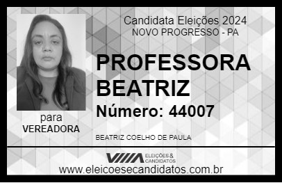 Candidato PROFESSORA BEATRIZ 2024 - NOVO PROGRESSO - Eleições