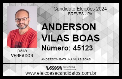 Candidato ANDERSON VILAS BOAS 2024 - BREVES - Eleições