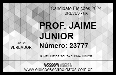 Candidato PROF. JAIME JUNIOR 2024 - BREVES - Eleições