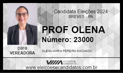 Candidato PROF OLENA 2024 - BREVES - Eleições